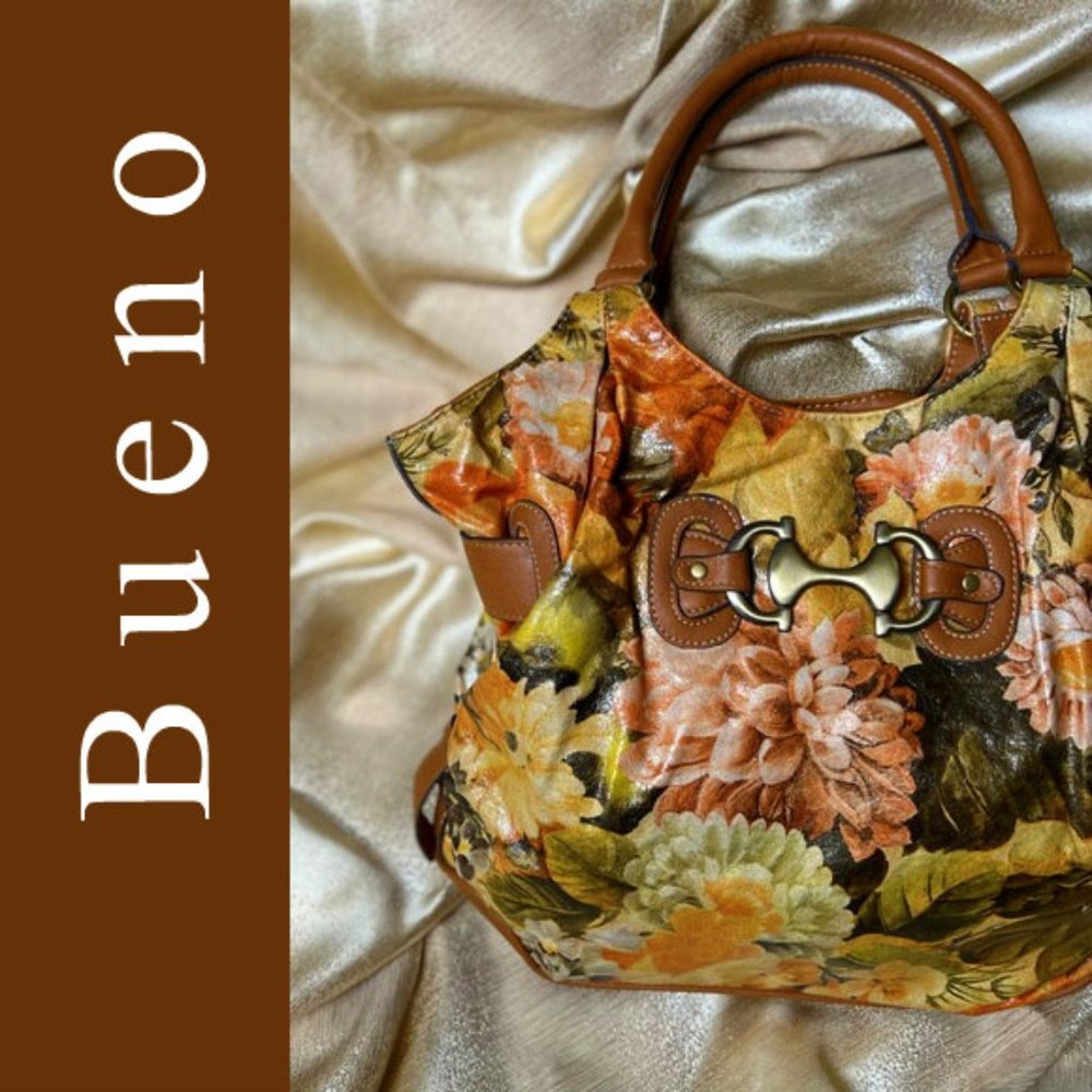 **EUC** Floral Faux Leather Shoulder Bag